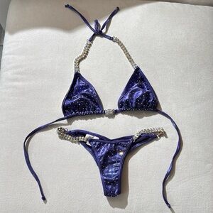 Purple sz sm competition bikini